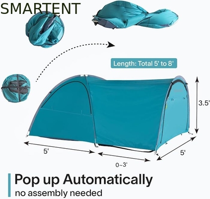 2.44*1.52*1.07M 4-Season Automatic Green Waterproof PU2000MM Coated Polyester 2-Person Pop Up Pickup Camping Tent fornitore
