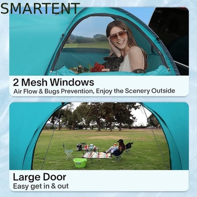 2.44*1.52*1.07M 4-Season Automatic Green Waterproof PU2000MM Coated Polyester 2-Person Pop Up Pickup Camping Tent fornitore