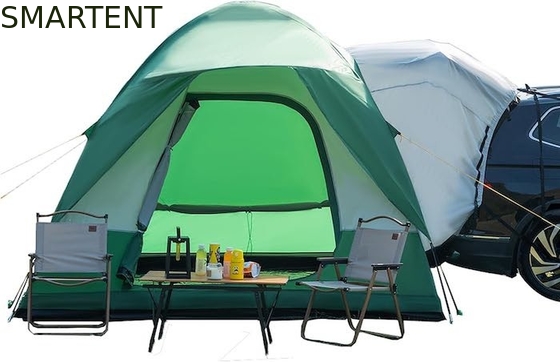 Esterno 3*3*2.3M 4-6 Persone Verde impermeabile PU3000MM Rivestito di poliestere in fibra di vetro palo portabile SUV Pickup Camping Tent fornitore