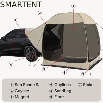 2.13*2.13*2.18M Colore beige Protezione UV impermeabile rivestito poliestere Pop Up Sport Utility Vehicle Tenda da campeggio fornitore