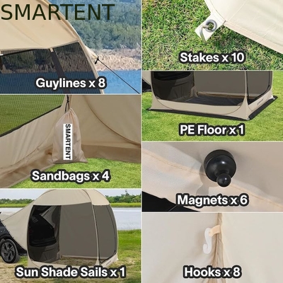 2.13*2.13*2.18M Colore beige Protezione UV impermeabile rivestito poliestere Pop Up Sport Utility Vehicle Tenda da campeggio fornitore