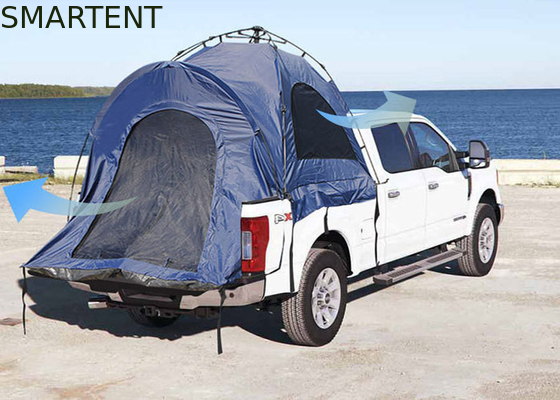 (165+50) *165*176CM 1 persona Colore blu impermeabile rivestito d'argento Poliestere 210D Automatico Pop UP Truck Tail Tent fornitore