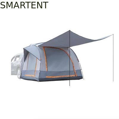 Acquistare Tenda da campeggio per SUV 210D in poliestere rivestito in grigio per 6 persone con finestre a maglia e protezione UV fabbricazione online