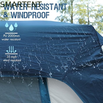 3.05*2.44*2.21M Personalizzabile 4 Stagioni Colore Blu Impermeabile PU2000MM Rivestito di poliestere Mobile Car Camping Tent fornitore