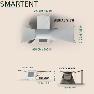 660*290*180CM Easy Setup Khaki 210D Ocford Tesla Camping Tent gonfiabile 4 Stagione Rifugio Con Rainfly fornitore