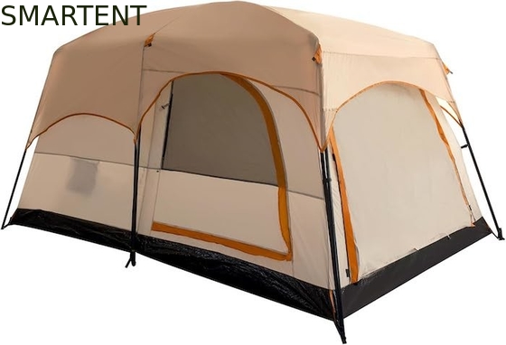 4-persona 3.3*2.1*1.85M Outdoor All Weather Khaki impermeabile rivestito in poliestere 2-house design tenda da campeggio fornitore