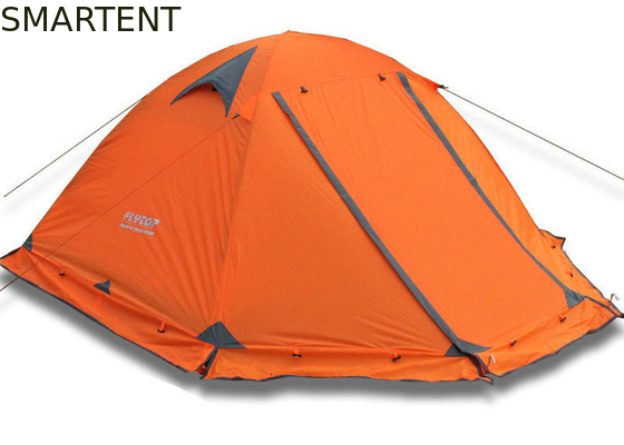 2 Persone Arancione PU3000MM Rivestito con telaio in poliestere in alluminio da 210 T Tenda impermeabile pop-up con borsa da trasporto fornitore