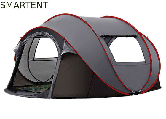 Acquistare 280*200*130CM 4 persone Grigio Poliestere impermeabile 4 stagioni Forma barca Pop Up tende da campeggio Borsa da trasporto inclusa fabbricazione online
