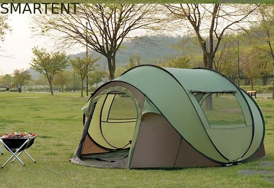 280*200*130CM 4 persone Grigio Poliestere impermeabile 4 stagioni Forma barca Pop Up tende da campeggio Borsa da trasporto inclusa fornitore