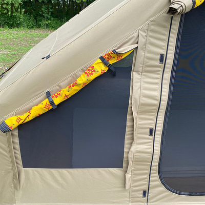 395*300*200CM Acquaproof Khaki Oxford 600D PVC 4-8 Persone UV resistente a esplosioni Up tenda da campeggio per campeggio all'aperto fornitore