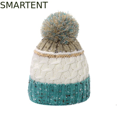 Accessori personalizzati Eco-Friendly RPET Cappello a maglia con Pompon Support Servizio OEM E commercio equo Approvato fornitore