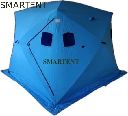 147X147X165CM Tenda da lavoro in esterno nera in fibra di vetro impermeabile rivestito in poliestere 150D uno uomo Flip Over Ice Shelter fornitore