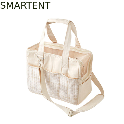 38*18*30CM Beige Canvas Kitty Travel Hangbag Apprezzante Accuuterments per animali domestici dovrebbe essere una borsa con una collezione di tessuti morbidi fornitore