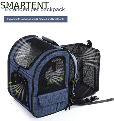 Outdoor 33.5*27*42cm Blu Cationico Oxford Espandibile zaino da viaggio per animali da compagnia Teschio morbido Preziose necessità per animali da compagnia per i vostri compagni soddisfatti fornitore