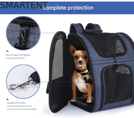 Outdoor 33.5*27*42cm Blu Cationico Oxford Espandibile zaino da viaggio per animali da compagnia Teschio morbido Preziose necessità per animali da compagnia per i vostri compagni soddisfatti fornitore