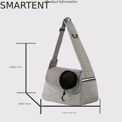 36*19*12CM Unisex Durable Washable Non toxic Lovely Durability Gray Oxford Pet Outing Shoulder Bag fornitore