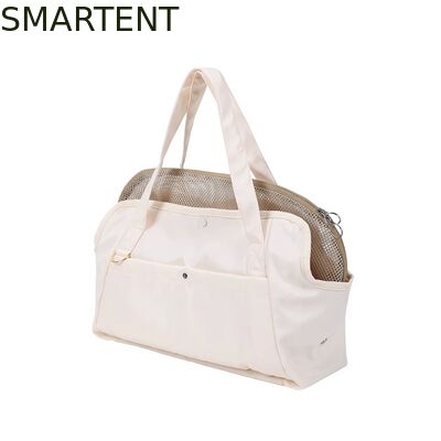 Acquistare Borsa da viaggio per animali domestici in fibra di poliestere beige da esterno 41 * 16 * 35CM Borsa da viaggio pieghevole leggera e comoda ideale per i proprietari di animali domestici in movimento fabbricazione online