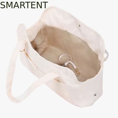 41*16*35CM Outdoor Beige Polyester Fiber Pet Travel Bag Foldable Lightweight Convenient Storage Ideal For Pet Owners On The Go fornitore