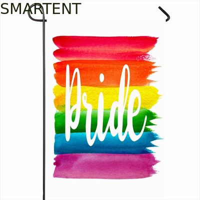Acquistare gay su ordinazione Pride Garden Banner dell'arcobaleno delle bandiere di spiaggia del trasferimento di calore del poliestere 100D fabbricazione online