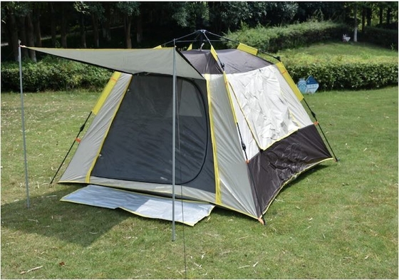 210*210*145CM Grigio impermeabile rivestito 190T poliestere Automatica tende da campeggio all'aperto Pop Up tenda ombra di sole argento PU2000MM fornitore