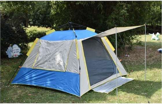 210*210*145CM Grigio impermeabile rivestito 190T poliestere Automatica tende da campeggio all'aperto Pop Up tenda ombra di sole argento PU2000MM fornitore