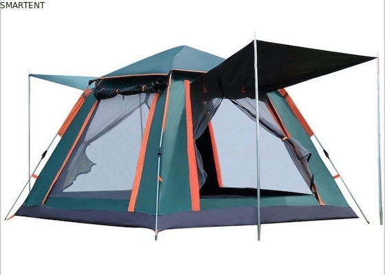 Tende da campeggio all'aperto a prova di sole e ventilato telaio in fibra di vetro automatico 210D poliestere 240*240*140cm Green Modern Design fornitore