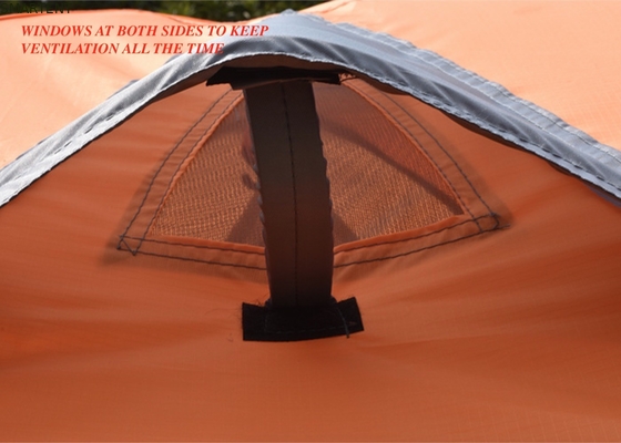 210X180X130cm Arancione impermeabile PU2000mm Rivestito 190T poliestere accogliente tenda da campeggio fornitore