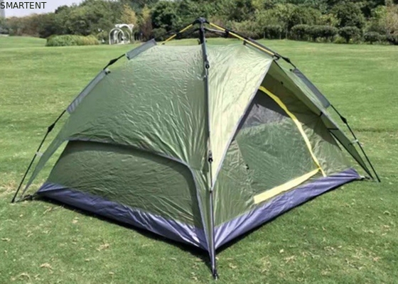 210*210*135cm Poltrone automatico in fibra di vetro impermeabile PU2000mm rivestito di verde 190T poliestere impermeabile a pioggia tende da campeggio all'aperto fornitore