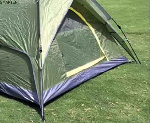 210*210*135cm Poltrone automatico in fibra di vetro impermeabile PU2000mm rivestito di verde 190T poliestere impermeabile a pioggia tende da campeggio all'aperto fornitore
