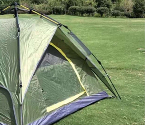 210*210*135cm Poltrone automatico in fibra di vetro impermeabile PU2000mm rivestito di verde 190T poliestere impermeabile a pioggia tende da campeggio all'aperto fornitore