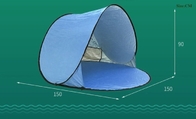 Tenda da campeggio da spiaggia per esterni Tenda da sole pop-up automatica in poliestere 190T rivestita in argento resistente al sole fornitore