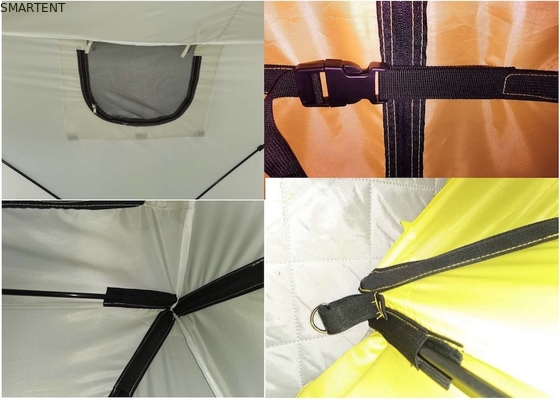 235*235*200MM Rifugio per la pesca all'aperto PU Rivestito 200D Polyester Oxford Fiberglass Double-Color Camping Tent fornitore