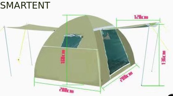 Acquistare Le grandi 4 tende all'aperto gonfiabili della persona argentano la tenda 200X200X150CM dell'aria della cupola di Colated 210T fabbricazione online