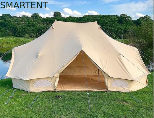 Acquistare Tenda di Bell all'aperto dell'imperatore delle tende di campeggio della tela beige del cotone di 400X600X300CM a un solo strato fabbricazione online