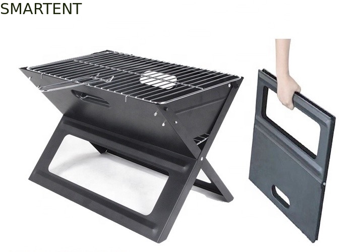 Pressa meccanica di campeggio fresca d'acciaio nera che timbra la griglia di 45cm Dia Portable Folding Charcoal Barbecue fornitore