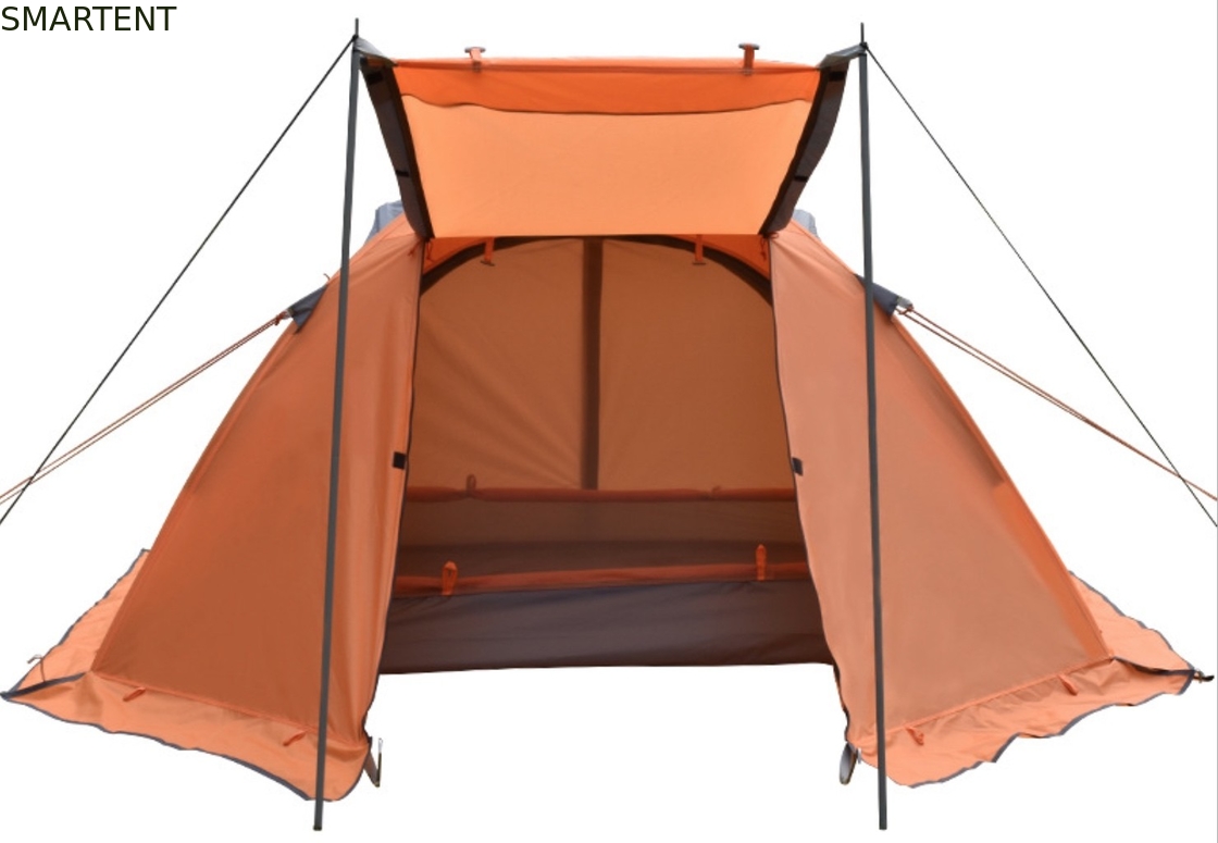 Facilità di assemblaggio Tende da campeggio all'aperto 210*180*130CM Arancione 190T Poliestere PU2000MM Tenda a palo in alluminio fornitore