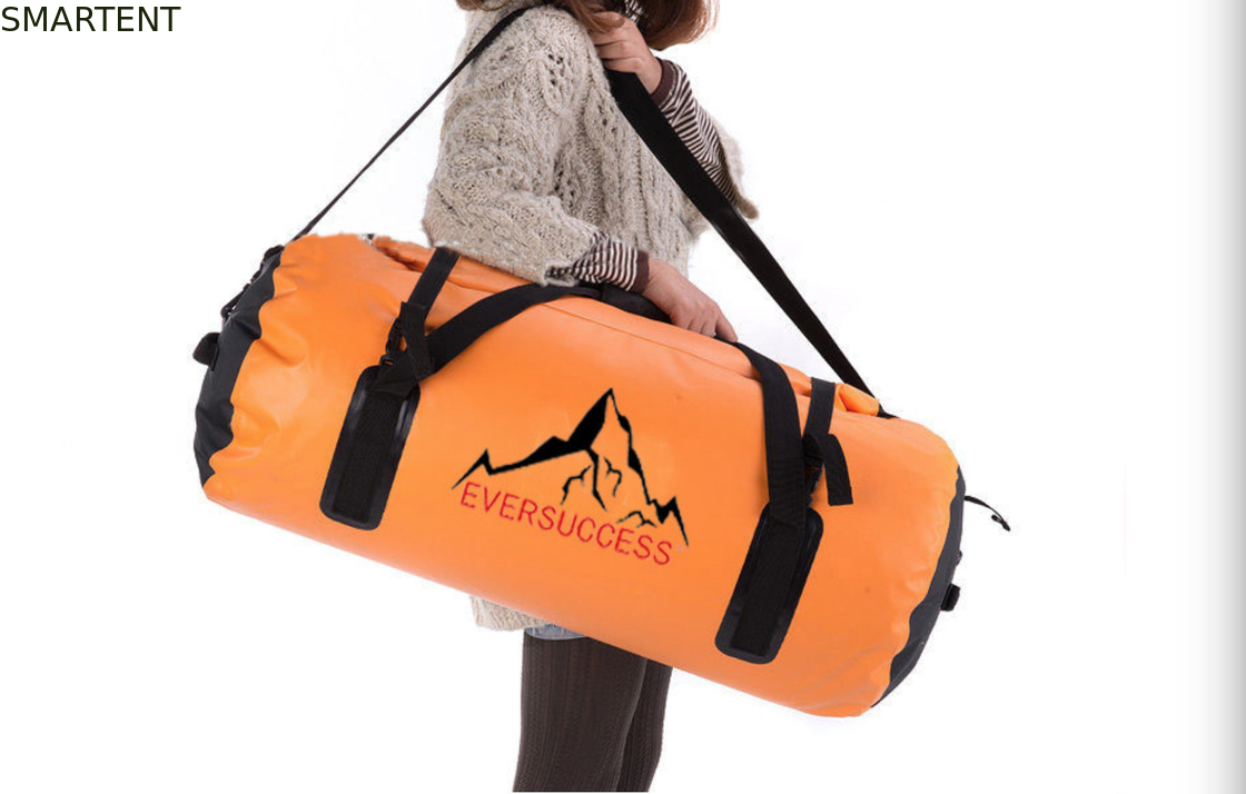 Borsa da viaggio impermeabile di colore arancio grande da 60L Borsa da viaggio impermeabile di colore arancio grande da 60L Borsa da viaggio sportiva da 600D Borsa da cuffia per sport fornitore