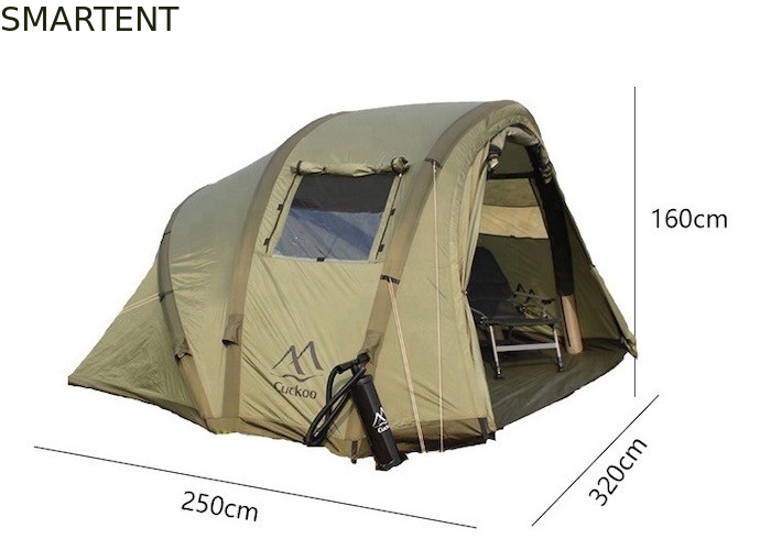 2 persone Rifugio per la pesca impermeabile 210D Oxford Tende gonfiabili per campeggio 320*250*160CM fornitore