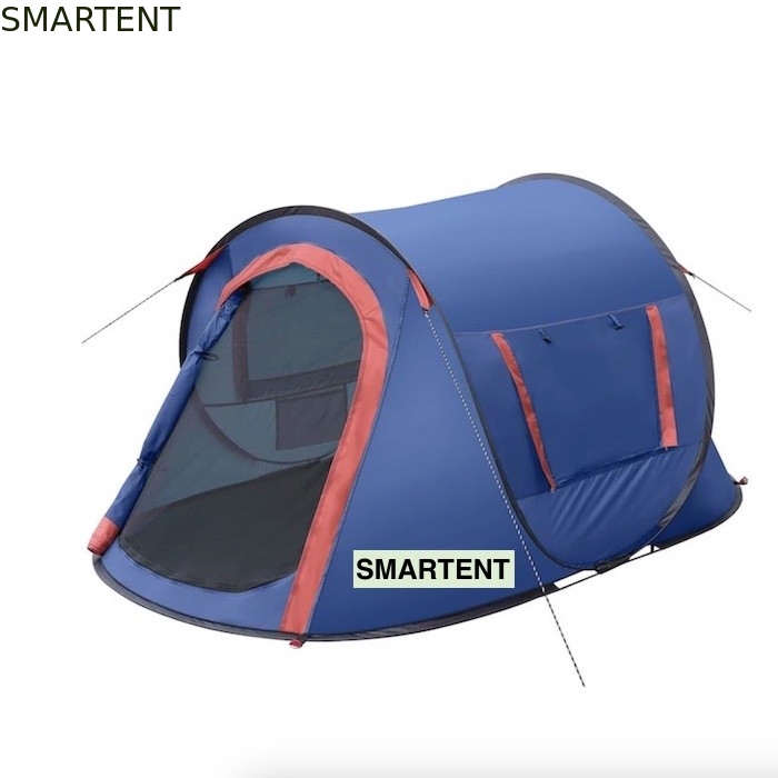 7.2FT*4.5FT*40Inch Facile da impostare per 2 persone Blu impermeabile poliestere Pop Up Camping Tent con finestre a maglia ventilate fornitore