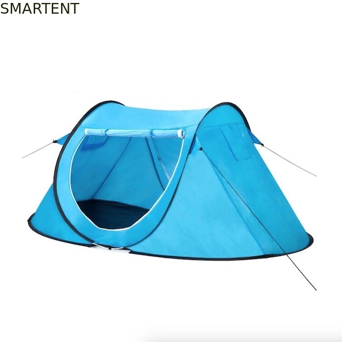 86.6*37.4*47.2 Inch Blue Pop Up Camping Tent Con Ventilato Mesh Windows 2 Persone Capacità Disegno impermeabile fornitore