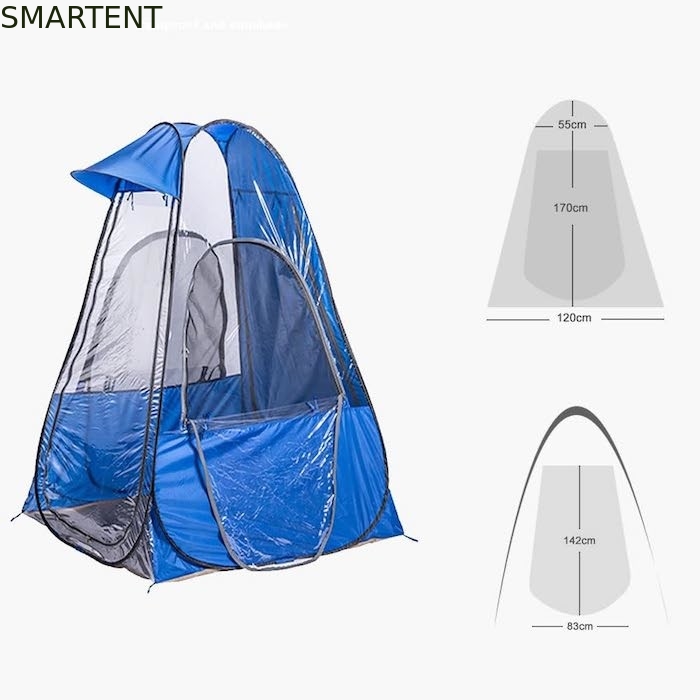120*120*170CM Tende sportive leggere portatili blu trasparenti impermeabili in poliestere pop-up fornitore