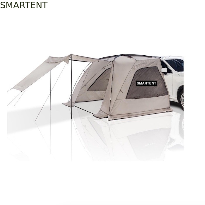 2.49*3.20*1.91M Tenda da campeggio per auto grigio portatile impermeabile PU3000MM tessuto di poliestere rivestito per avventure all'aperto fornitore