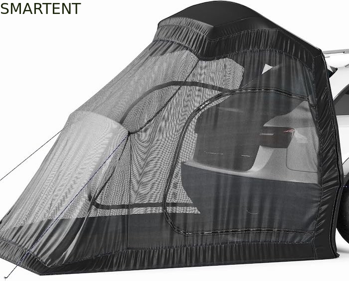 183*183*213CM nero impermeabile rivestito in poliestere auto tenda da campeggio rifugio auto compatto facile da installare per 2-4 persone fornitore
