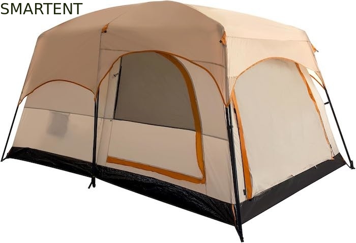 4-persona 3.3*2.1*1.85M Outdoor All Weather Khaki impermeabile rivestito in poliestere 2-house design tenda da campeggio fornitore