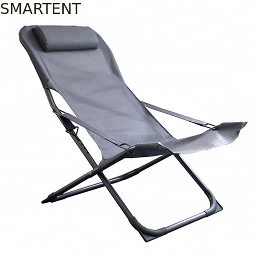 Salotto pieghevole Chaise For Lawn Deck della spiaggia della struttura di alluminio di Grey Folding Beach Lounge Chair fornitore