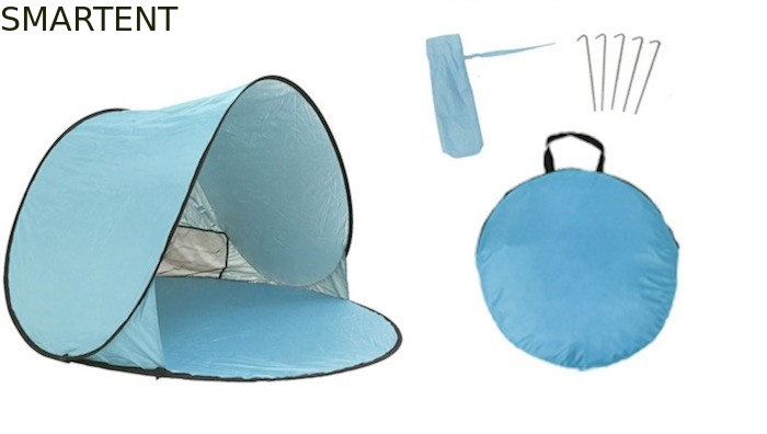 150*150*90CM Tenda a prova d'acqua all'aperto Pop Up Canopy Tenda a prova di sole Rivestito in argento 190T Polyester Rifugio automatico sulla spiaggia fornitore