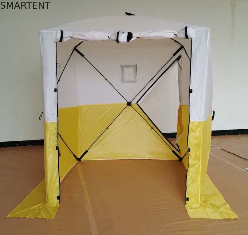 l'unità di elaborazione all'aperto delle tende di campeggio di Oxford del poliestere 200D ha ricoperto il giallo bianco della tenda del lavoro di pop-up fornitore